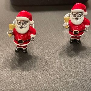 Deakin & Francis Santa with Bell Sterling Silver Cufflinks